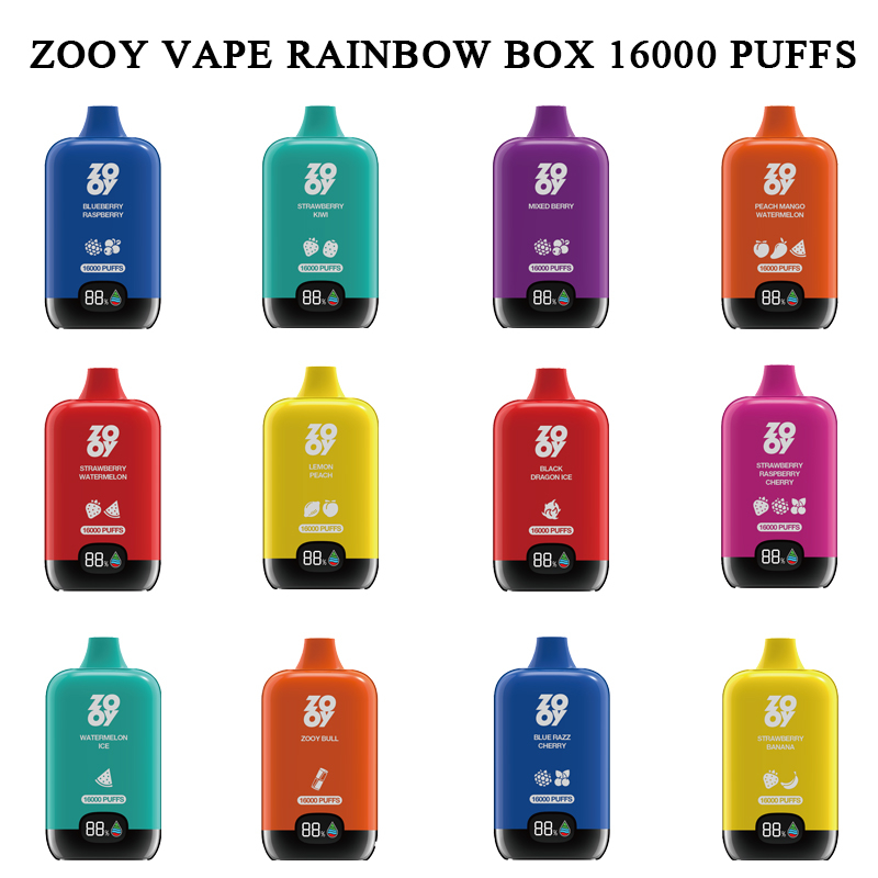 Pantalla incorporada para cargar ZOOY VAPE RAINBOW BOX 16K