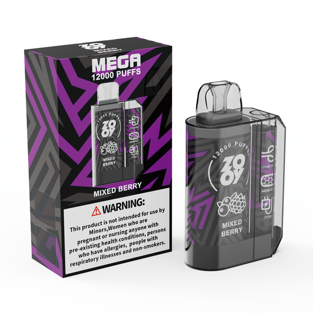 La fruta europea ligera del almacén del cuadrado 2%Nic CBD Vape condimenta el soplo mega zooy 12000