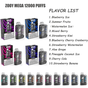 Almacén europeo sabores de frutas zooy mega 12000 puff